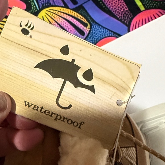 Bearpaw Tan Woman Rain, Snow, Boots Sz 9 Water Proof *Wool Lining Real Fur*. Nwt - Picture 5 of 11